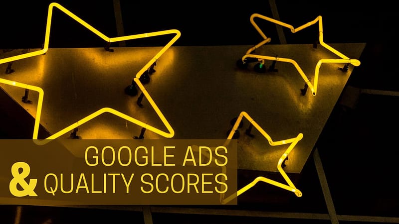 Neon stars with text Google Ads & Quality Scores
